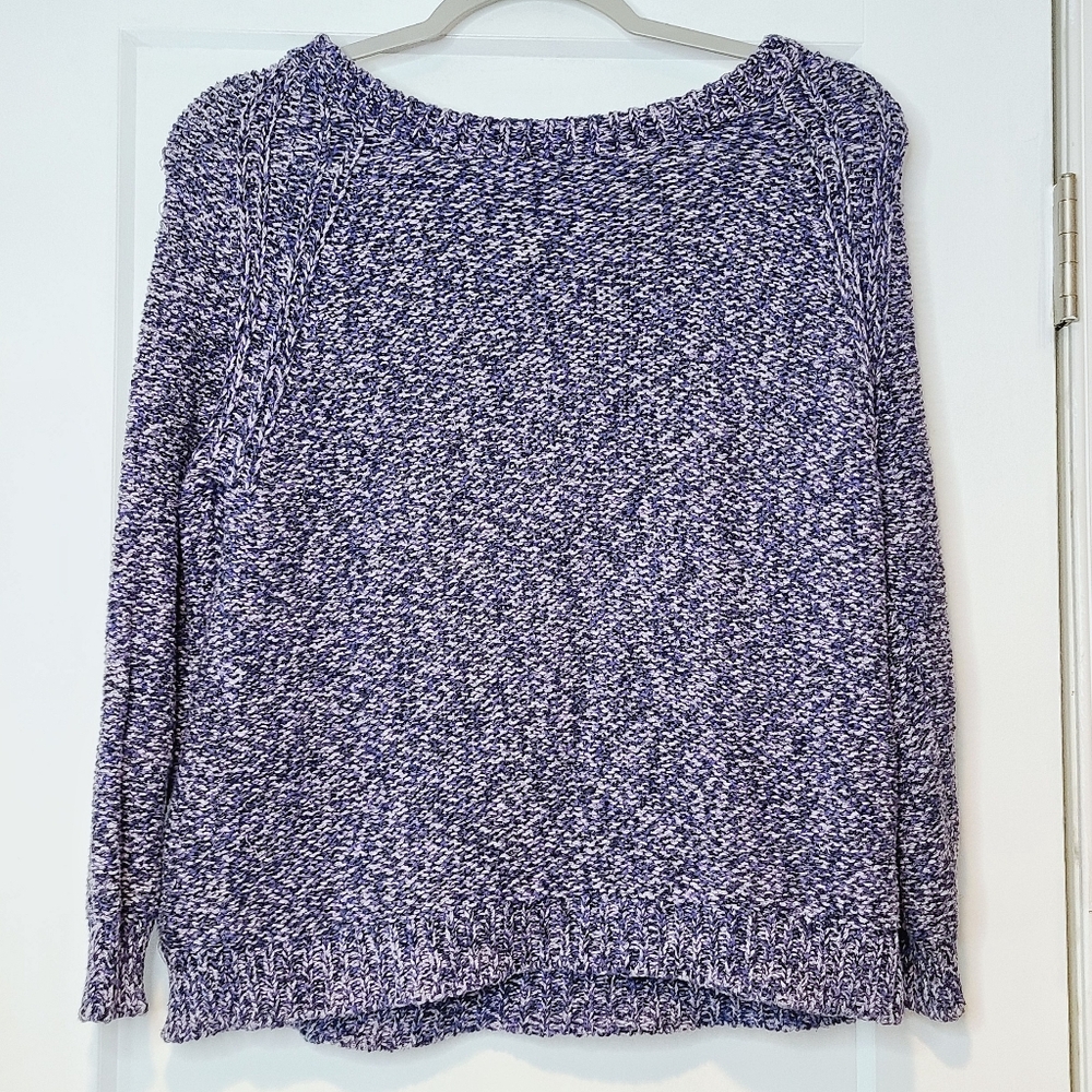 Ulla Johnson Purple Marled Knit Raglan Sweater